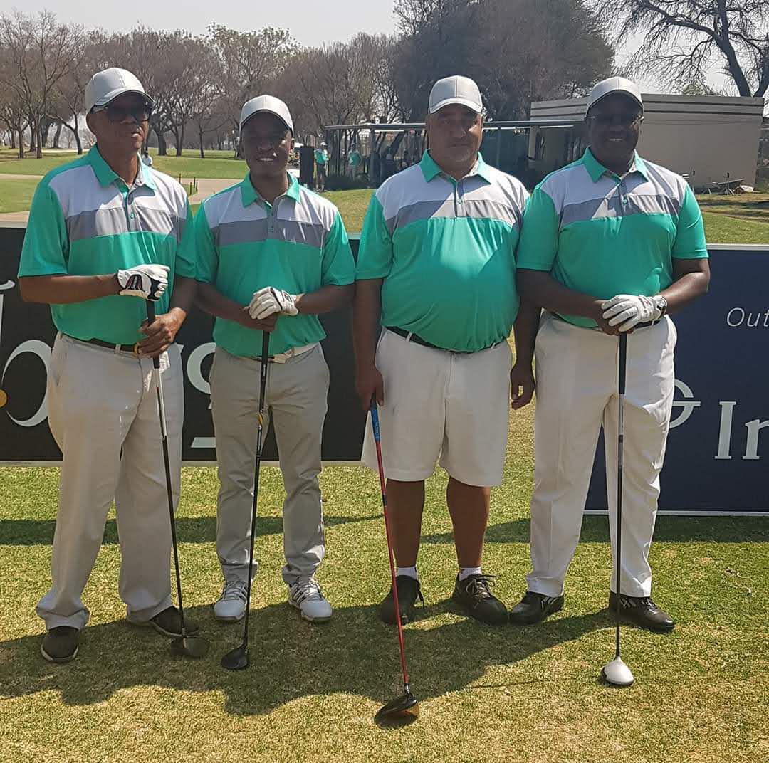 Ball Game, Sport, Golfing, Person, Ball, Face, Group, Frontal Face, Adult, Eyes Closed, Male, Beard, Smile, Soweto Country Club, Mokoka St, Soweto, Johannnesburg, 1809