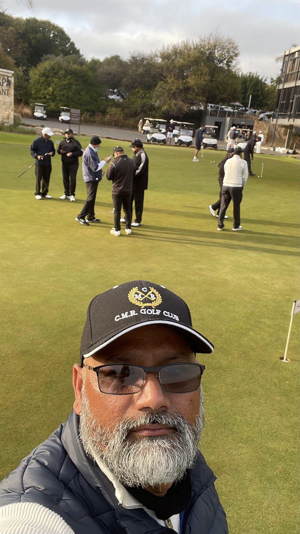 Ball Game, Sport, Golfing, Person, Ball, Face, One Face, Portrait, Frontal Face, Male, Adult, Beard, Eyes Closed, Glasses, Randpark Firethorn Golf Course, Unnamed Road, Randpark 268-Iq, Randburg, 2194