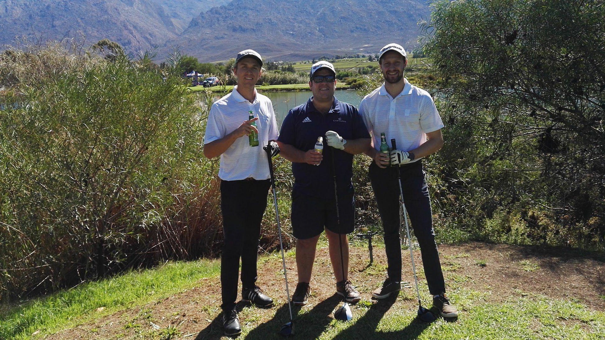 Ball Game, Sport, Golfing, Person, Face, Group, Three Faces, Frontal Face, Hex Valley Golf Club, La Serene Way, De Doorns, 6875