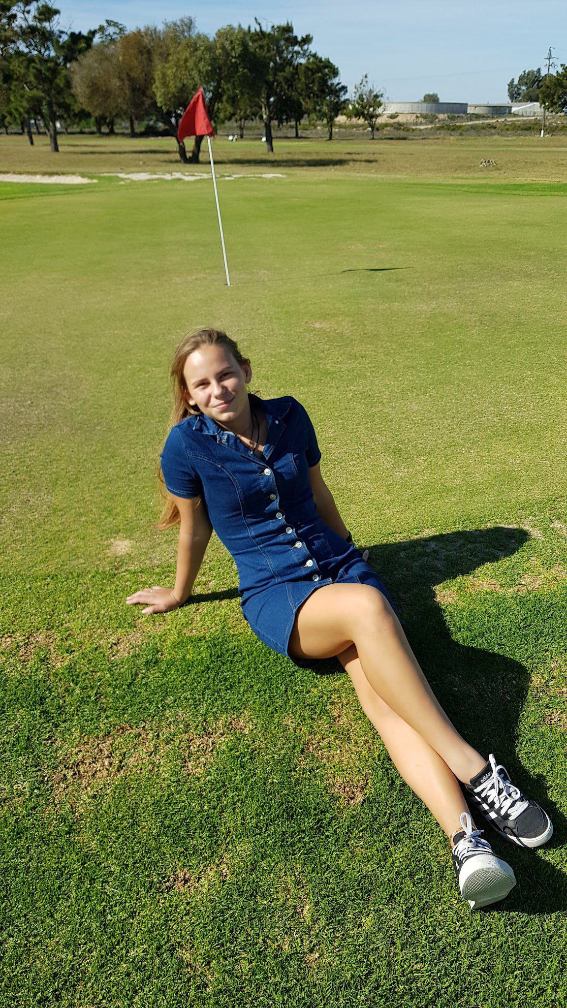Ball Game, Sport, Golfing, Person, Face, One Face, Portrait, Frontal Face, Female, Eyes Open, Smile, Teenager / Young Adult, Bergrivier Golf Club, Vygie St, Velddrif, 7365