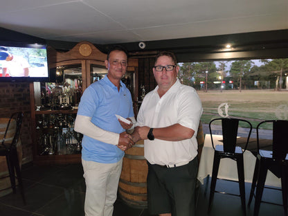 Ball Game, Sport, Golfing, Person, Face, Two Faces, Bar, Frontal Face, Male, Adult, Eyes Open, Glasses, Ermelo Country Club, 2350, Spitzkop 276-Is, Ermelo