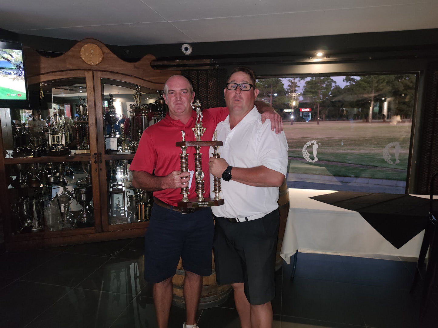 Ball Game, Sport, Golfing, Person, Face, Two Faces, Frontal Face, Male, Adult, Eyes Open, Glasses, Ermelo Country Club, 2350, Spitzkop 276-Is, Ermelo