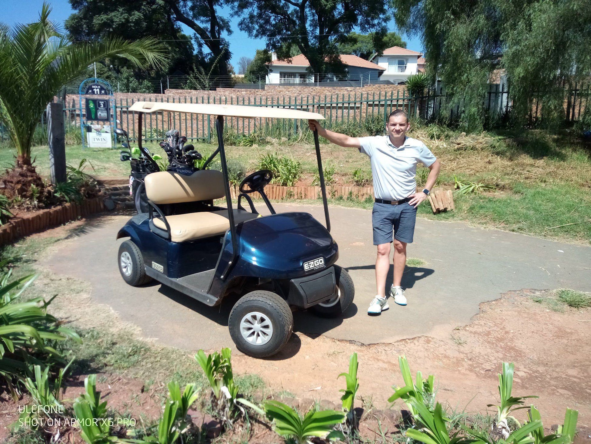 Ball Game, Sport, Golfing, Vehicle, Person, Face, One Face, Frontal Face, Observatory Club, Steyn St, Observatory, Johannesburg, 2198