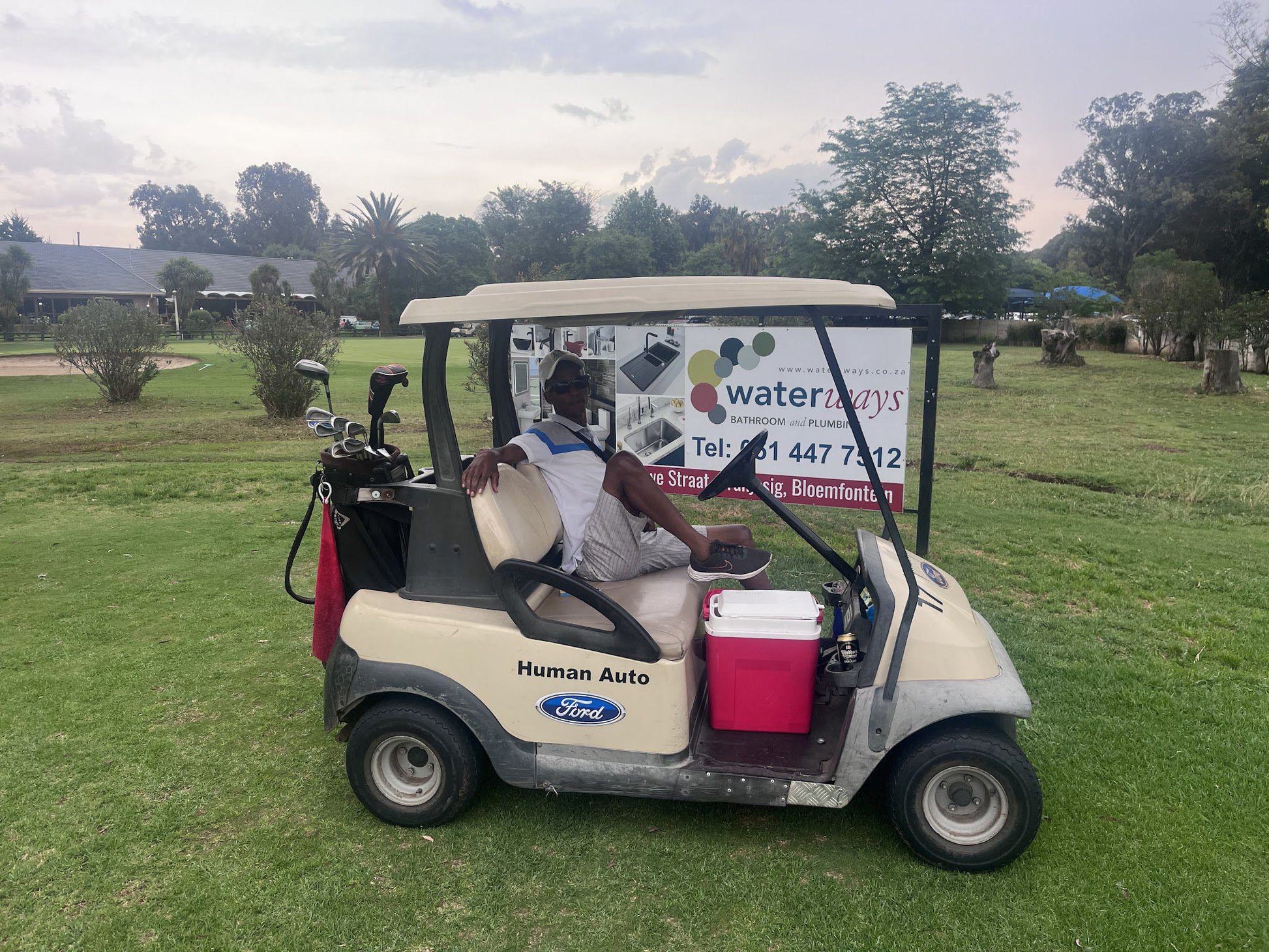 Ball Game, Sport, Golfing, Vehicle, Person, Face, One Face, Frontal Face, Schoeman Park Golf Club, Maselspoort St, Bloemfontein, Free State, 9301