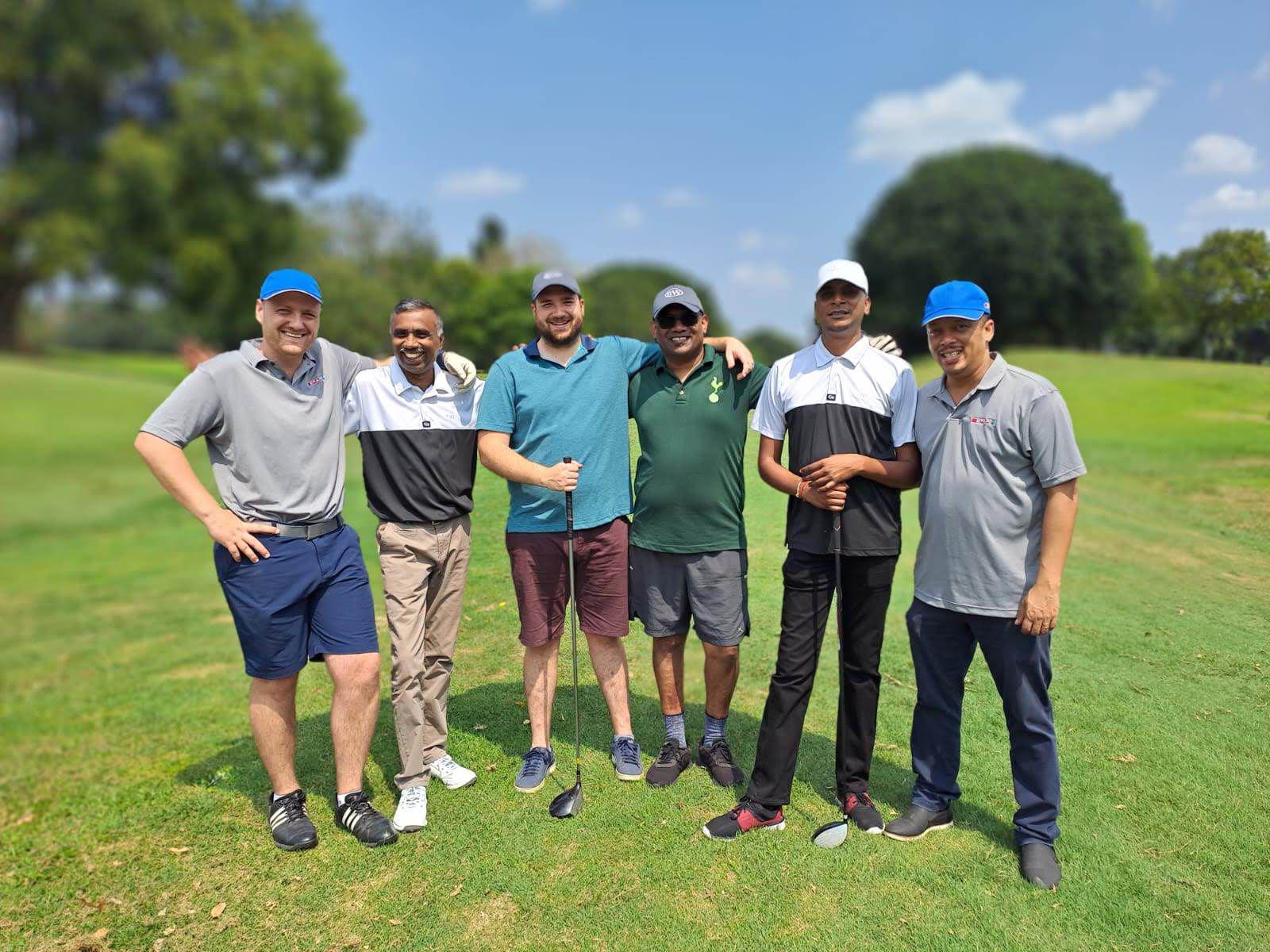 Complementary Colors, Ball Game, Sport, Golfing, Person, Ball, Face, Group, Frontal Face, Male, Adult, Beard, Smile, Papwa Sewgolum Golf Course, 256 New Germany Rd, Recreation, Durban, 4090