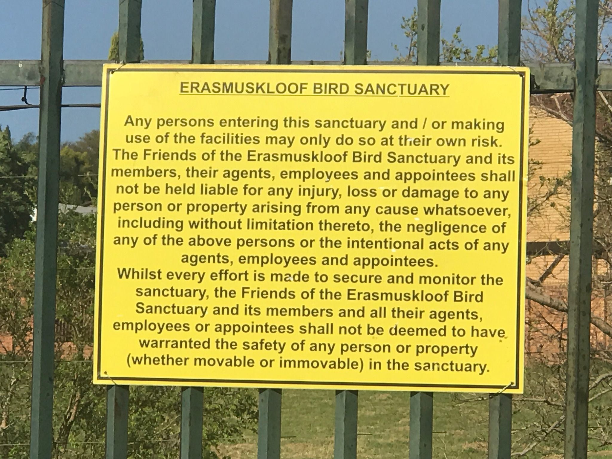  Erasmuskloof Bird Sanctuary