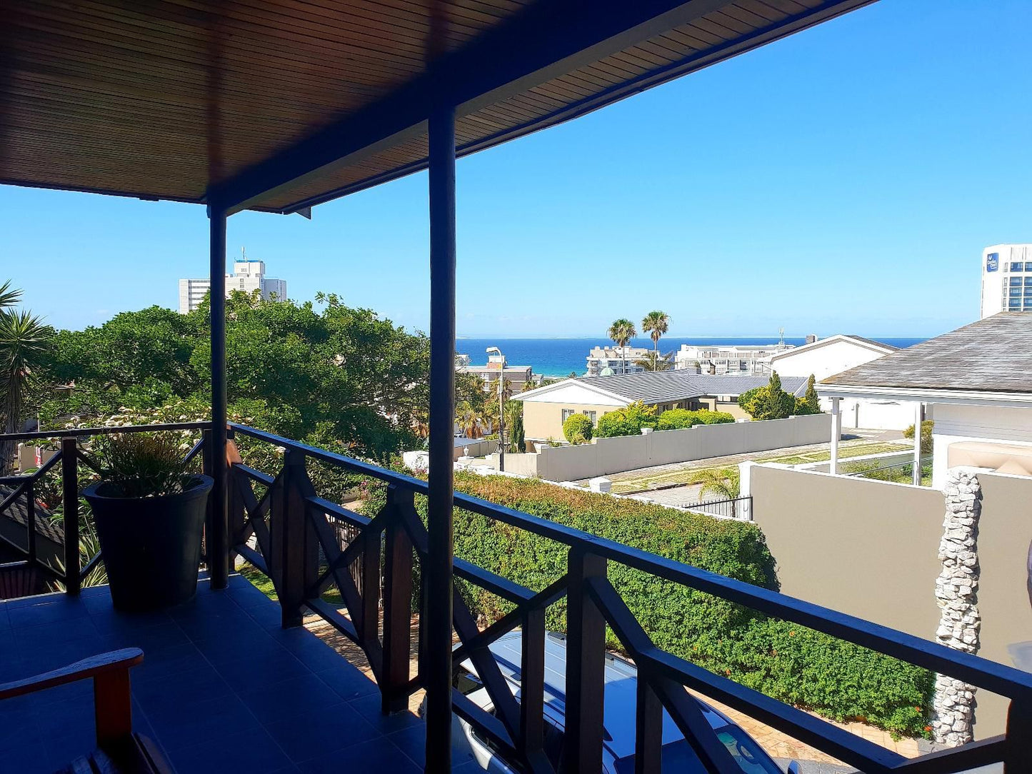 Lungile Backpackers Humewood Port Elizabeth Eastern Cape South Africa Balcony, Architecture, Beach, Nature, Sand, Palm Tree, Plant, Wood, Framing