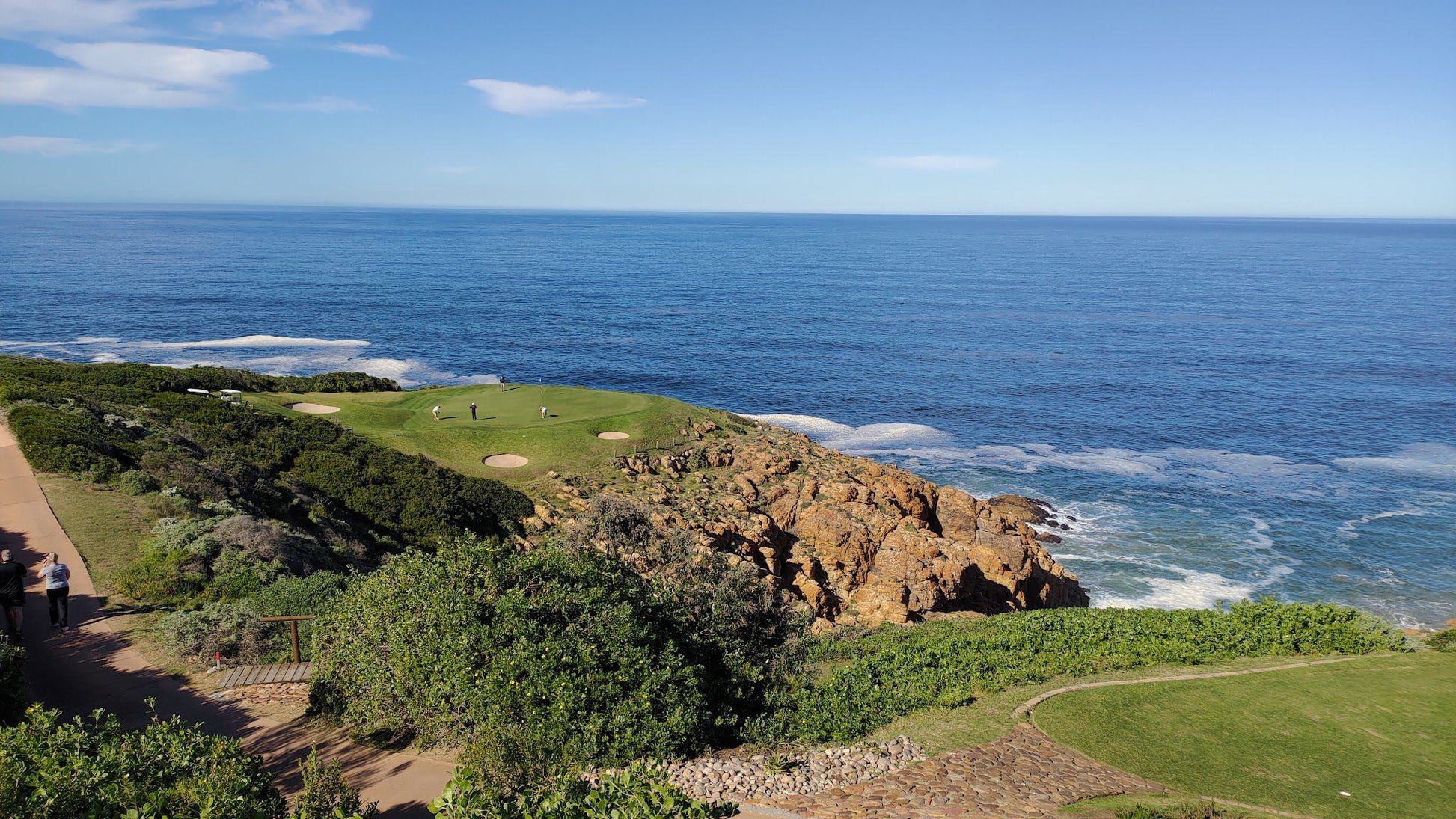 Nature, Complementary Colors, Ball Game, Sport, Golfing, Beach, Sand, Cliff, Pinnacle Point Golf Practice Range, 194 Mossel St, D`Almeida, Mossel Bay, 6506