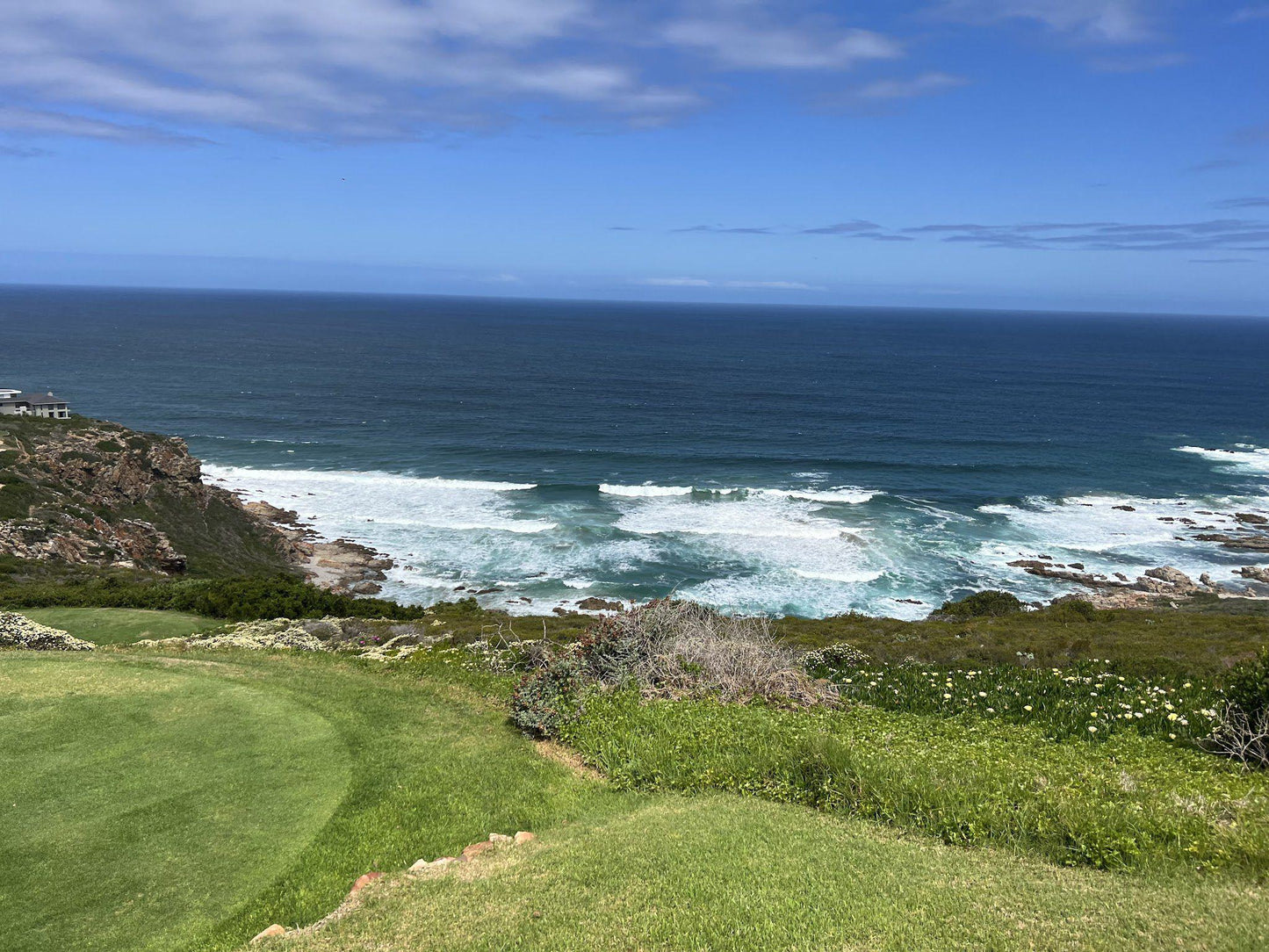 Nature, Complementary Colors, Ball Game, Sport, Golfing, Beach, Sand, Ocean, Waters, Wave, Cliff, Pinnacle Point Golf Practice Range, 194 Mossel St, D`Almeida, Mossel Bay, 6506