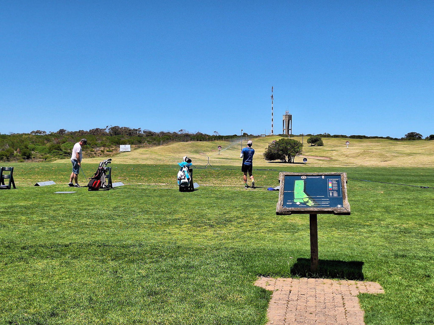 Nature, Complementary Colors, Ball Game, Sport, Golfing, Colorful, Building, Architecture, Person, Ball, Beach, Sand, Tower, Lighthouse, Pinnacle Point Golf Practice Range, 194 Mossel St, D`Almeida, Mossel Bay, 6506