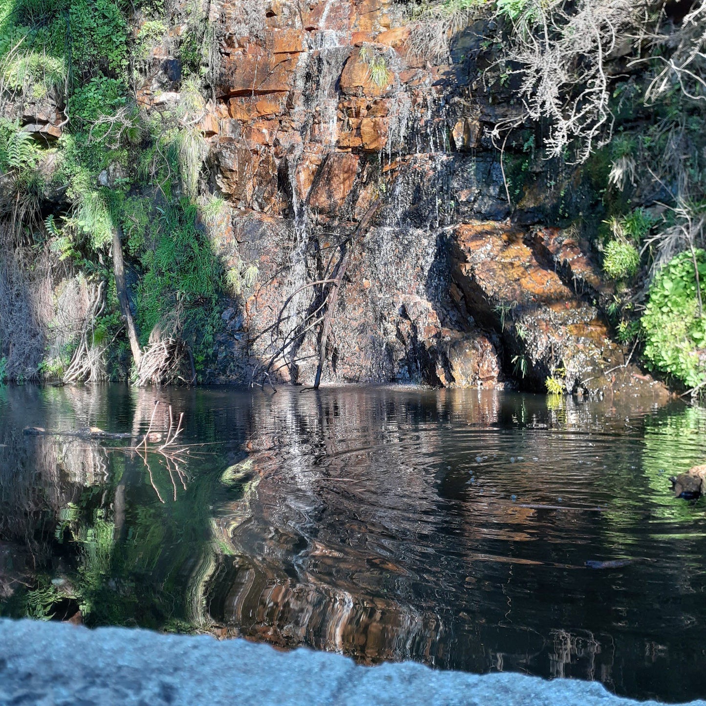  Waterfall and Dam on Table Mointain