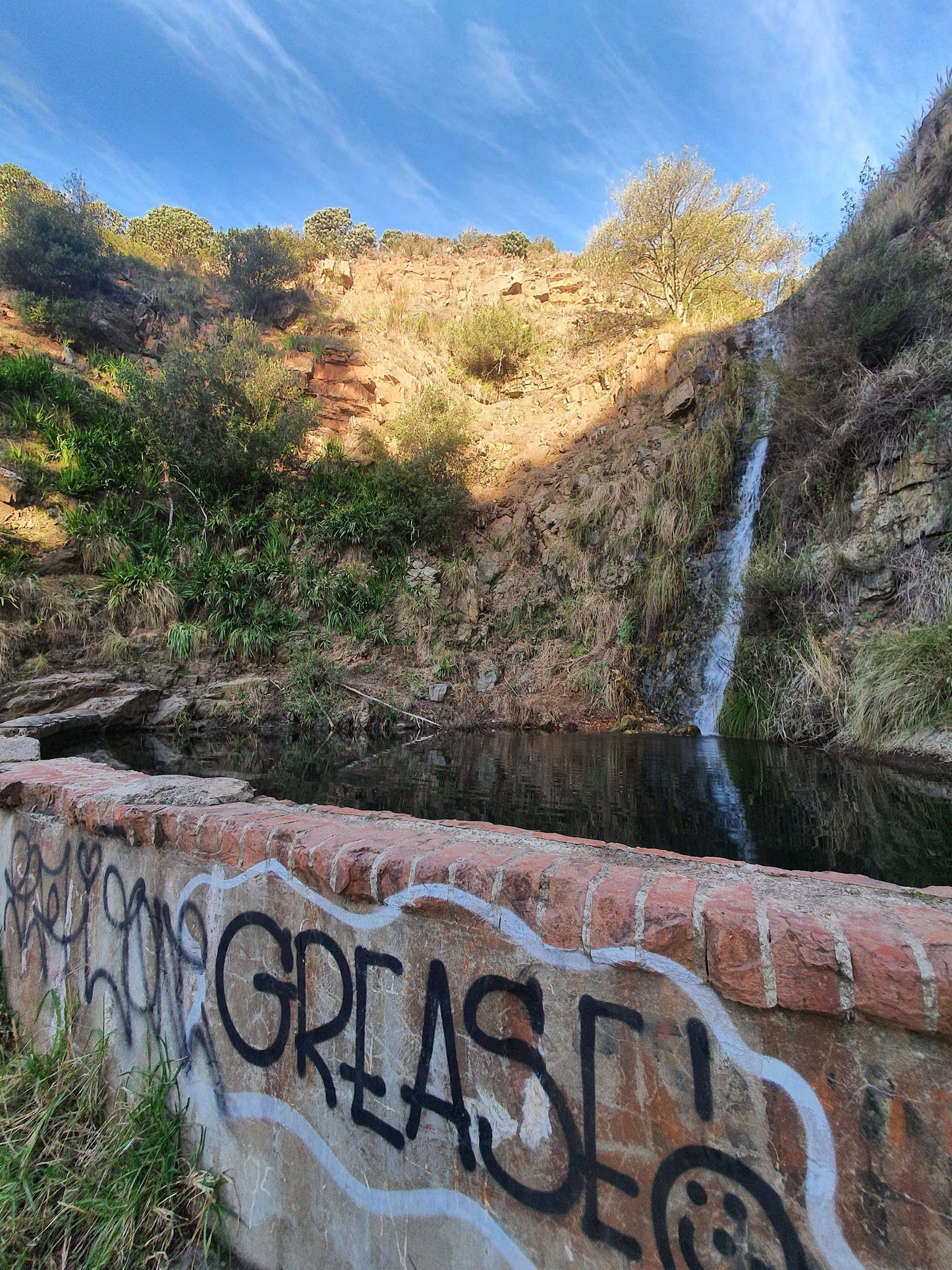  Waterfall and Dam on Table Mointain