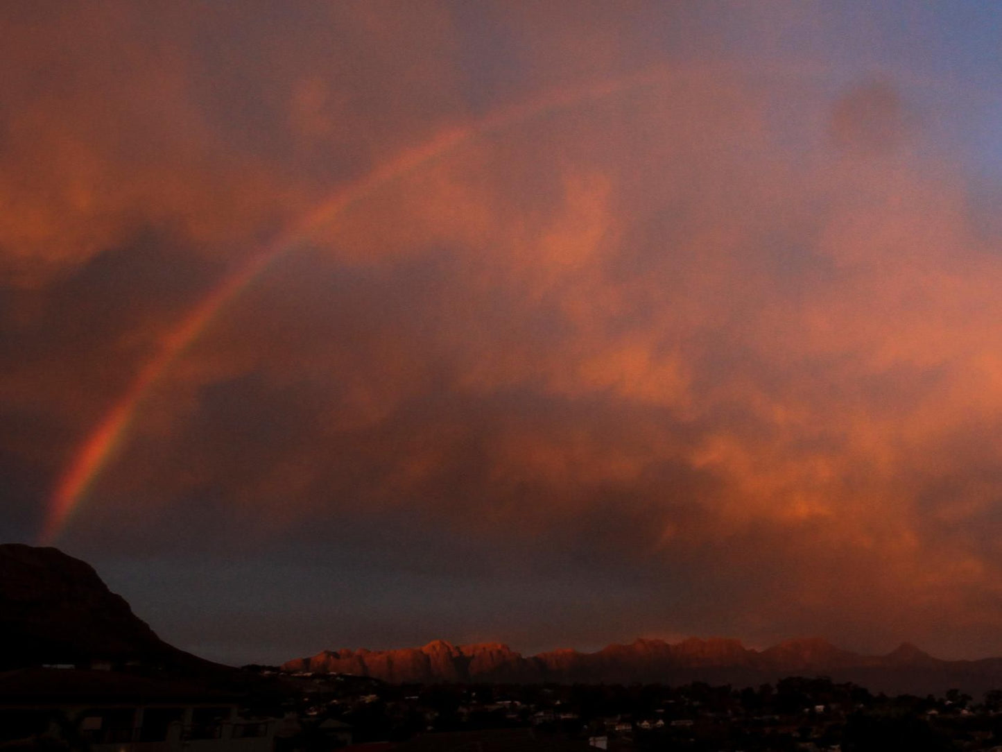 Abelia Guest House Heldervue Somerset West Western Cape South Africa Rainbow, Nature, Sky, Sunset