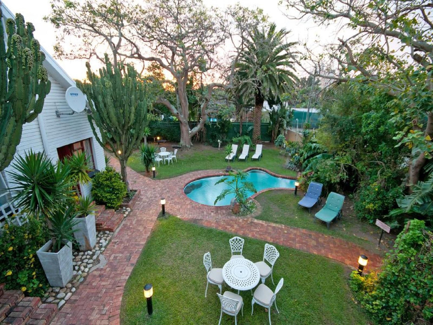 Africa Beach B&B, House, Building, Architecture, Palm Tree, Plant, Nature, Wood, Garden, Swimming Pool