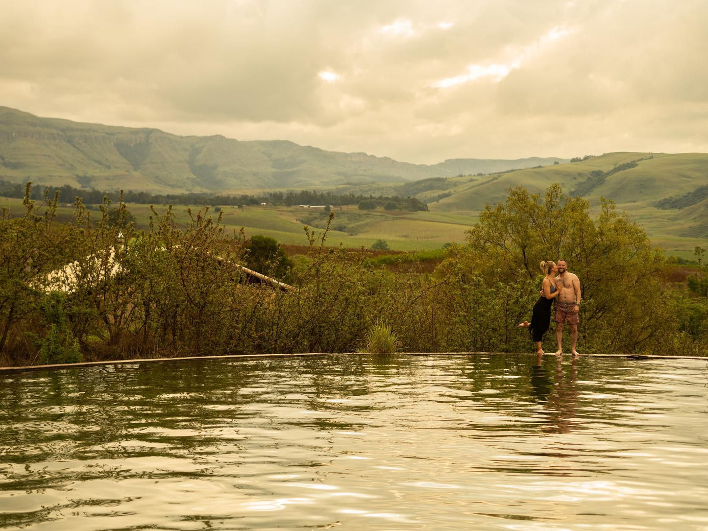 Africamps Champagne Valley, Sepia Tones, Waterskiing, Water Sport, Sport, Person