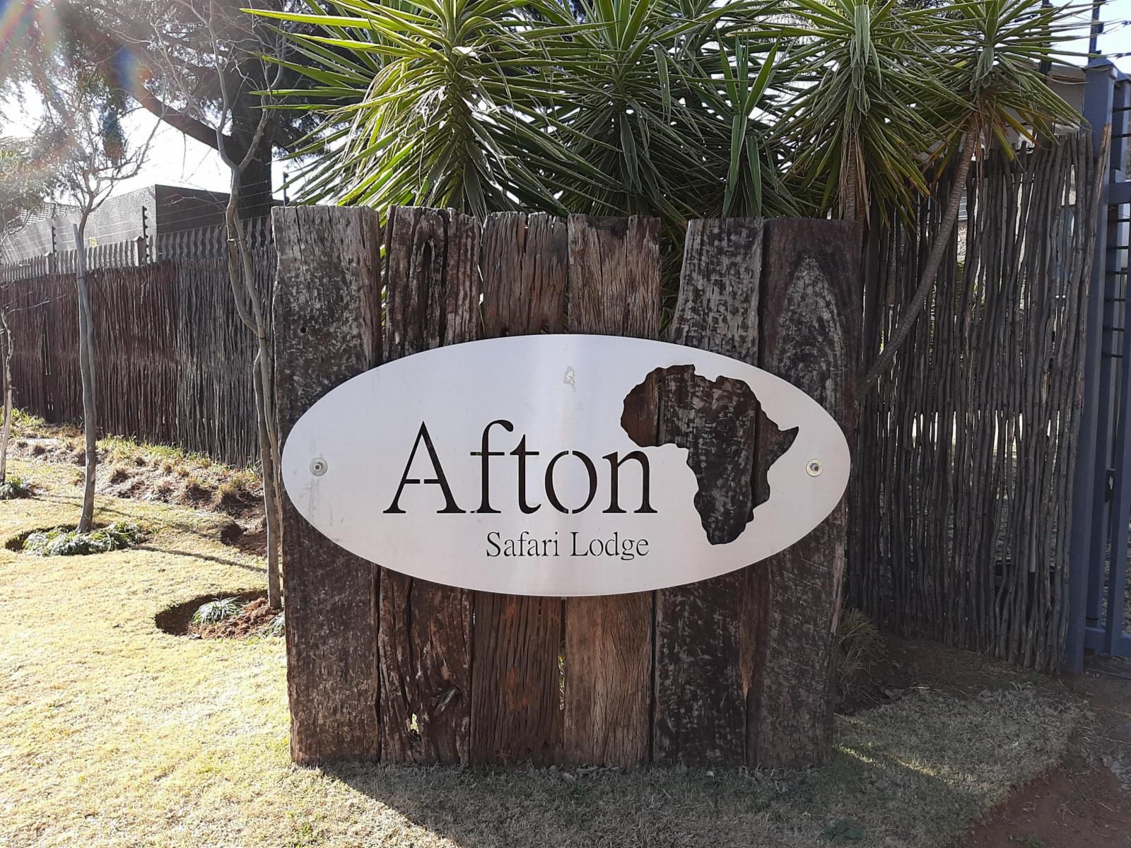 Afton Safari Lodge Aston Manor Johannesburg Gauteng South Africa Sign