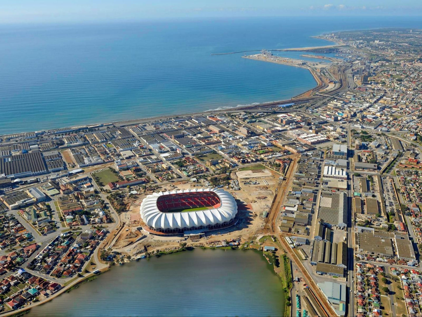 Algoa Bay Bed And Breakfast Humewood Port Elizabeth Eastern Cape South Africa Beach, Nature, Sand, Aerial Photography, Stadium, Architecture, Building, Sport