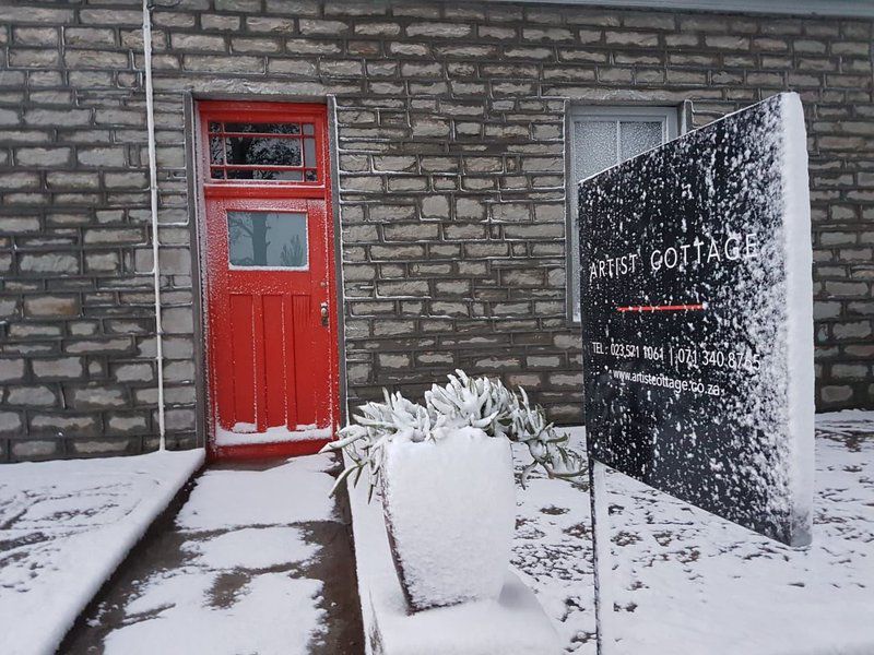 The Artists Cottage Sutherland Northern Cape South Africa Unsaturated, Door, Architecture, Snow, Nature, Winter