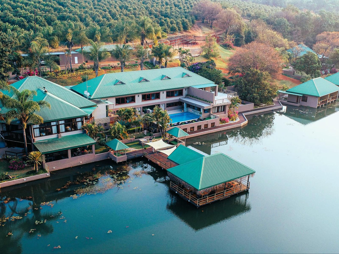Bambuu Lakeside Lodge Hazyview Mpumalanga South Africa House, Building, Architecture, Island, Nature, Swimming Pool