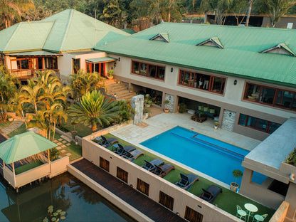 Bambuu Lakeside Lodge Hazyview Mpumalanga South Africa Complementary Colors, House, Building, Architecture, Palm Tree, Plant, Nature, Wood, Swimming Pool