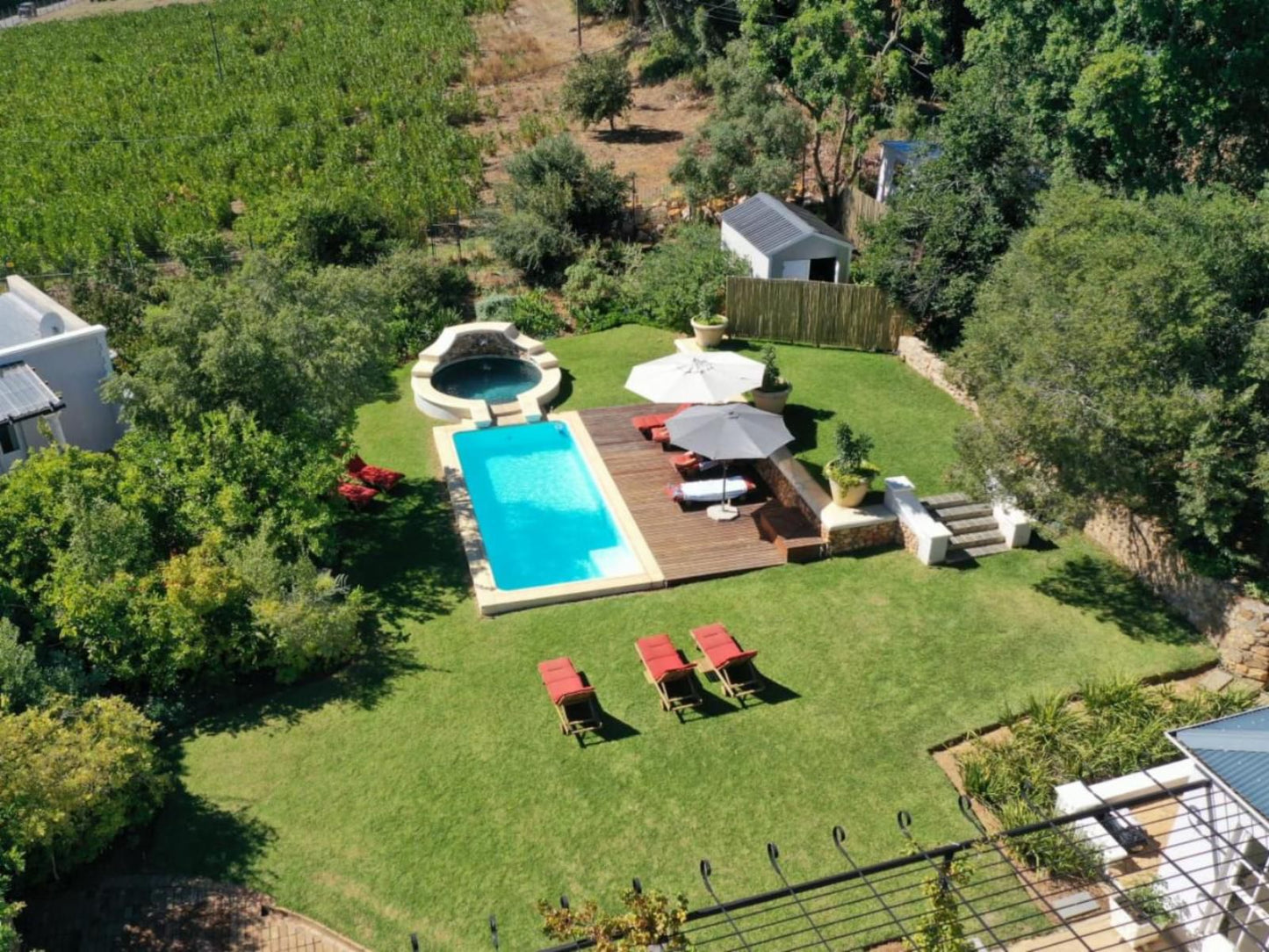 Banhoek Corner Guesthouse, Garden, Nature, Plant, Swimming Pool