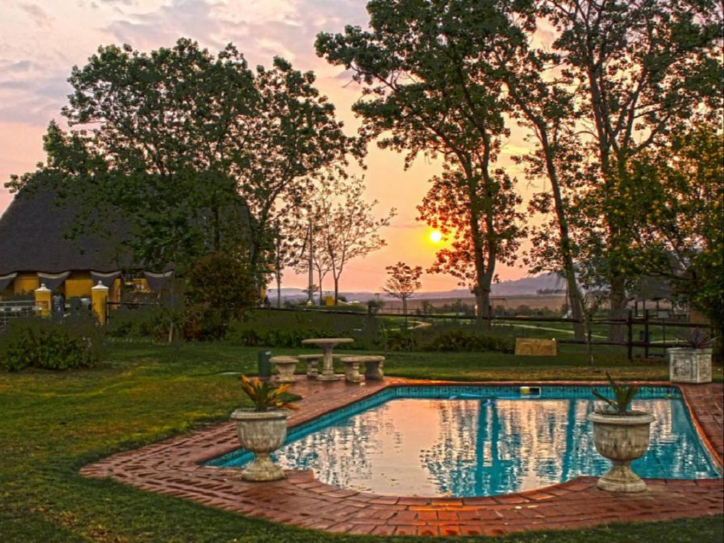 Battlefields Country Lodge Dundee Kwazulu Natal South Africa Garden, Nature, Plant, Sunset, Sky, Swimming Pool