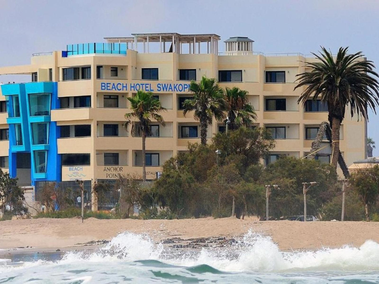 Beach Hotel Swakopmund, Beach, Nature, Sand, Palm Tree, Plant, Wood