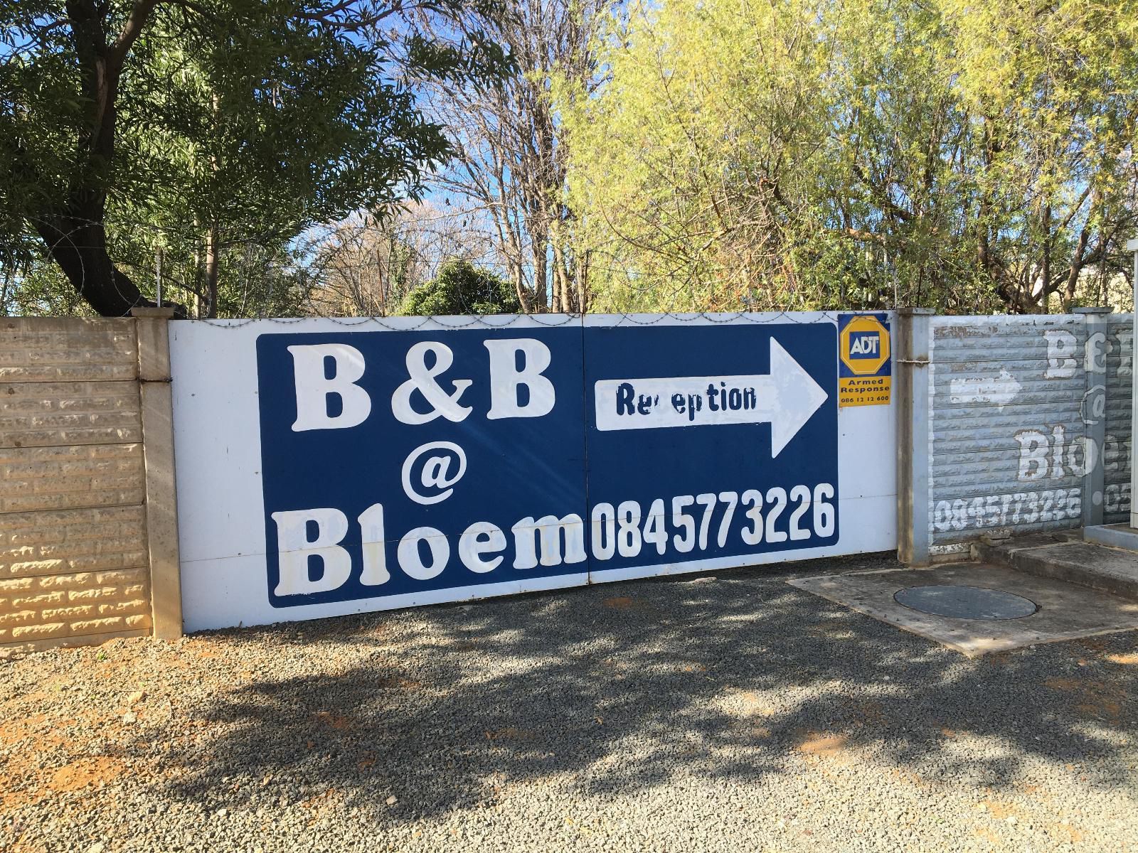 Bandb Bloem Universitas Bloemfontein Free State South Africa Sign