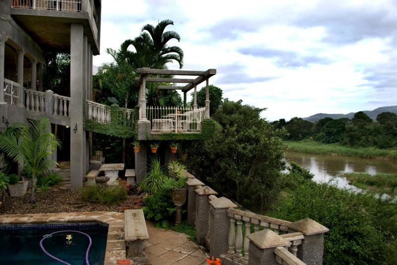Belvedere On River Malelane Mpumalanga South Africa House, Building, Architecture, Palm Tree, Plant, Nature, Wood, River, Waters, Garden, Swimming Pool