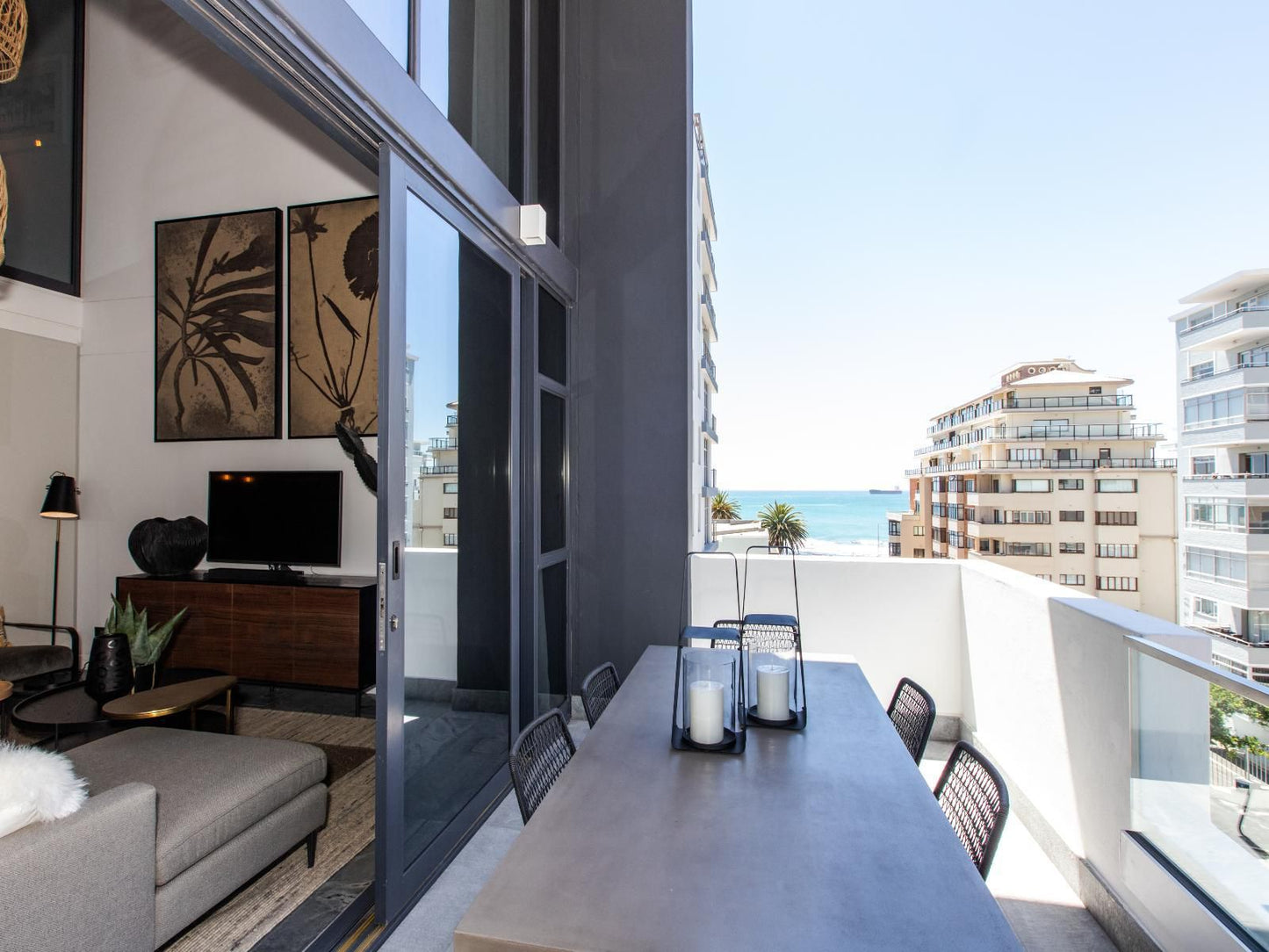 Bradway Apartments Sea Point Cape Town Western Cape South Africa Balcony, Architecture, Beach, Nature, Sand, Palm Tree, Plant, Wood