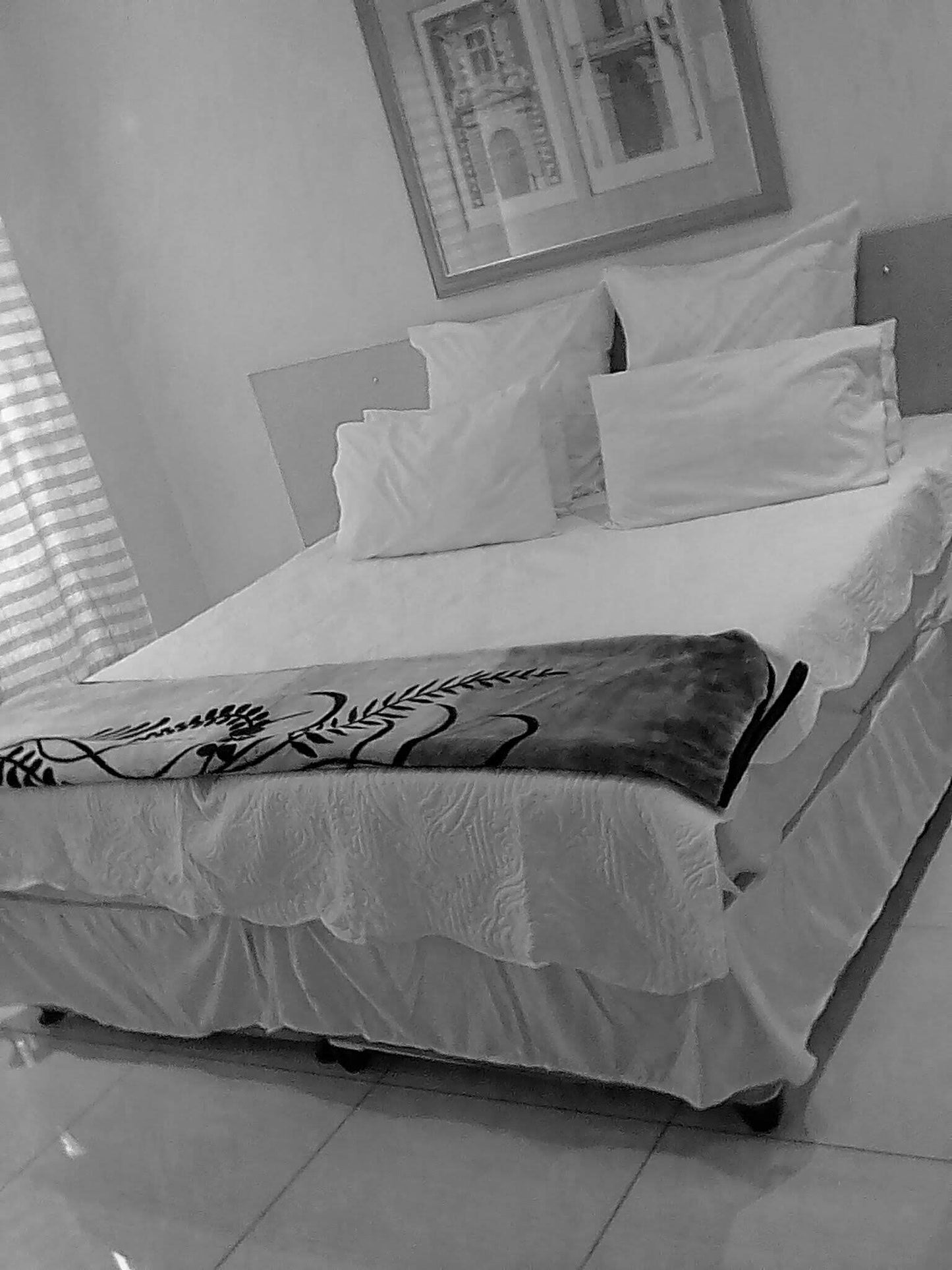 Bundo Guest House Kempton Park Johannesburg Gauteng South Africa Colorless, Black And White, Text, Bedroom