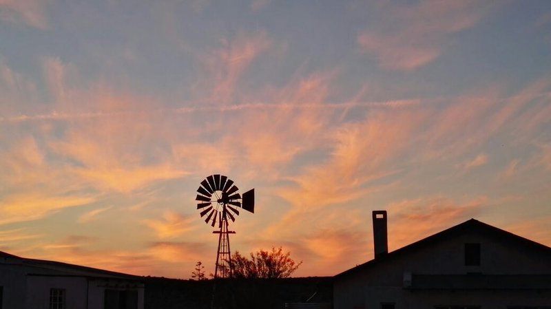 Canariesfontein Guest Farm Carnarvon Northern Cape South Africa Sky, Nature, Windmill, Building, Architecture, Clouds, Sunset