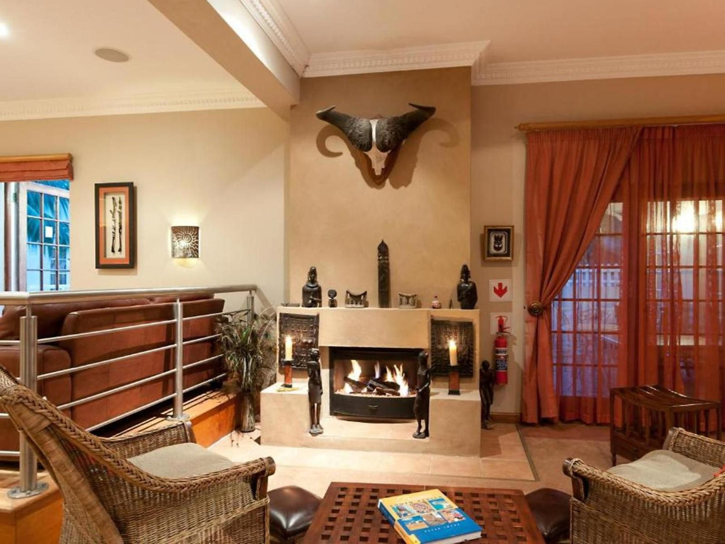 Cape Flame Guest House Summerstrand Port Elizabeth Eastern Cape South Africa Colorful, Fireplace, Living Room