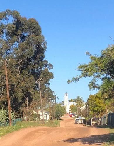 Cape Robin Guest House Leipoldtville Western Cape South Africa Complementary Colors, Building, Architecture, Clock, Lighthouse, Tower, Palm Tree, Plant, Nature, Wood, Sign, Text