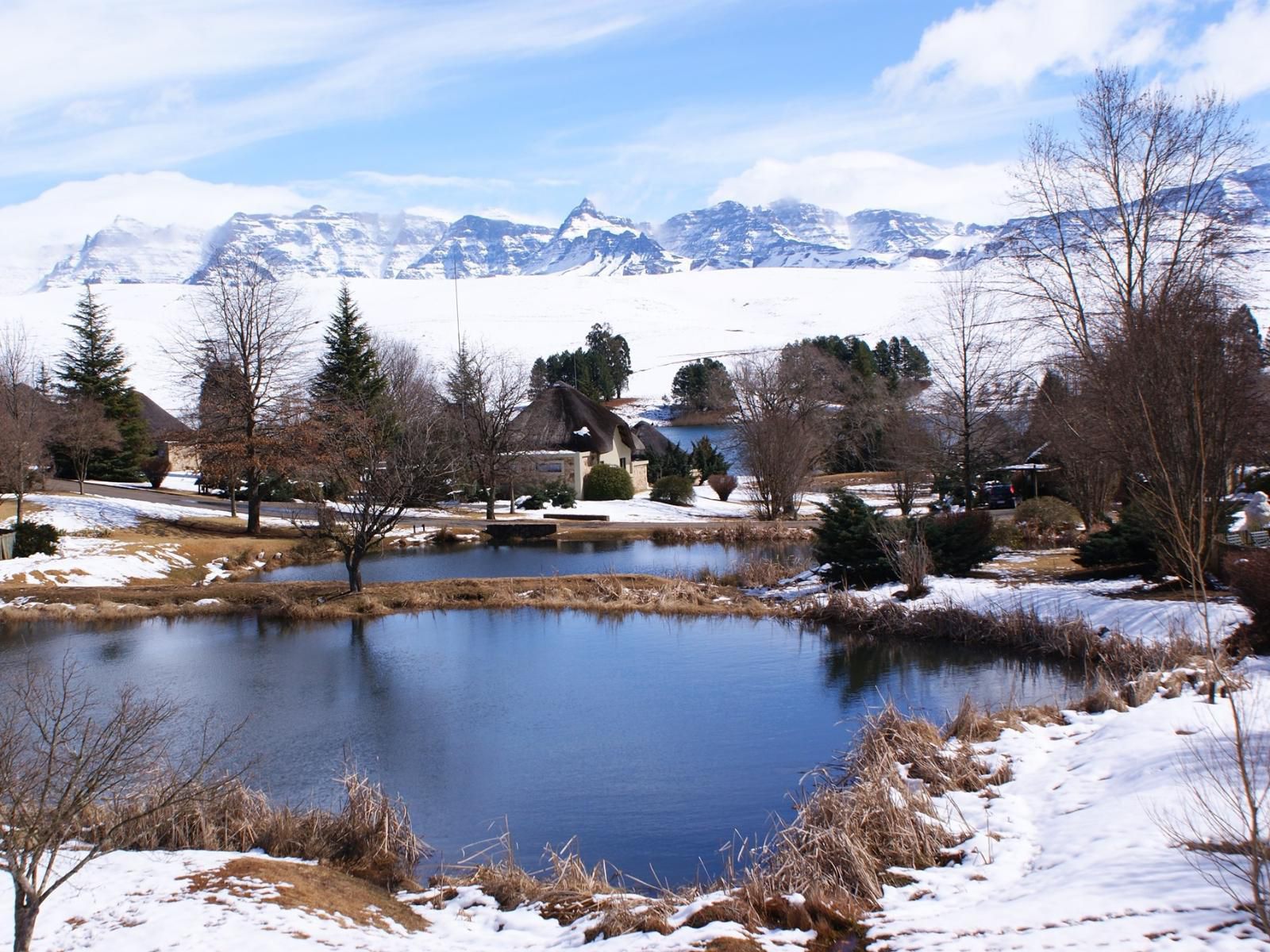 Castleburn Lodge Drakensberg Gardens Kwazulu Natal South Africa Nature, Winter Landscape, Snow, Winter