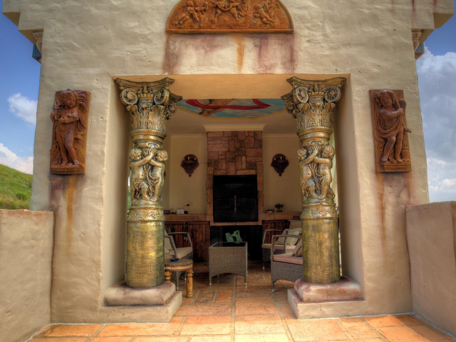 Castle In Clarens Clarens Free State South Africa Fireplace, Pillar, Architecture, Temple, Building, Religion