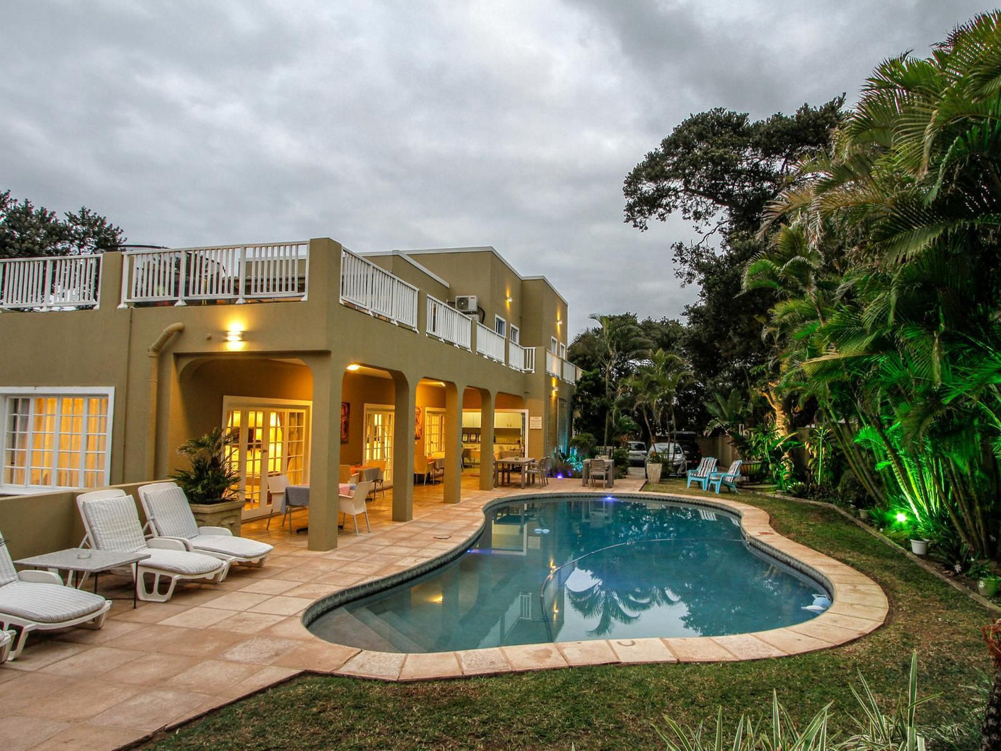 Caza Beach Guesthouse Umhlanga Rocks Umhlanga Kwazulu Natal South Africa House, Building, Architecture, Palm Tree, Plant, Nature, Wood, Garden, Swimming Pool