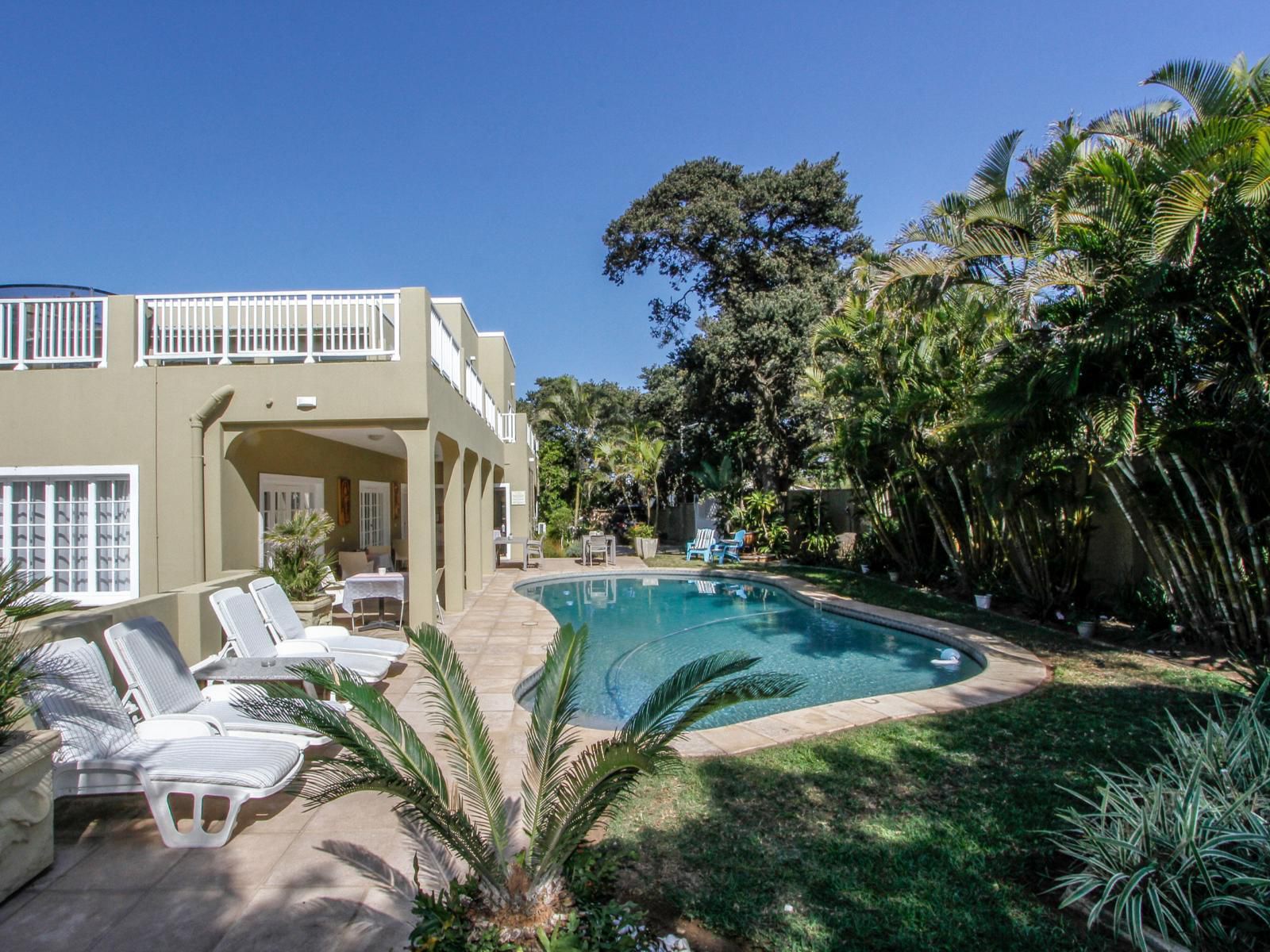 Caza Beach Guesthouse Umhlanga Rocks Umhlanga Kwazulu Natal South Africa House, Building, Architecture, Palm Tree, Plant, Nature, Wood, Garden, Swimming Pool