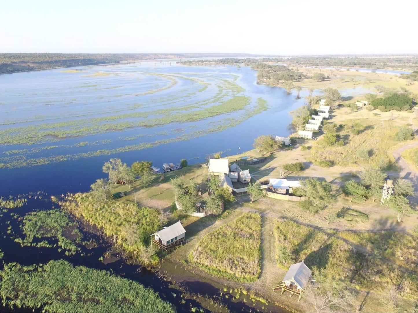 Chobe River Camp, Gondwana Collection Namibia, River, Nature, Waters, Aerial Photography, Lowland