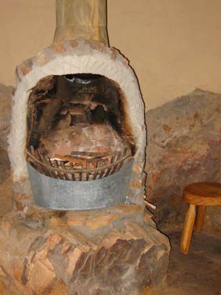 Cloud Cottage Uniondale Western Cape South Africa Sepia Tones, Fireplace