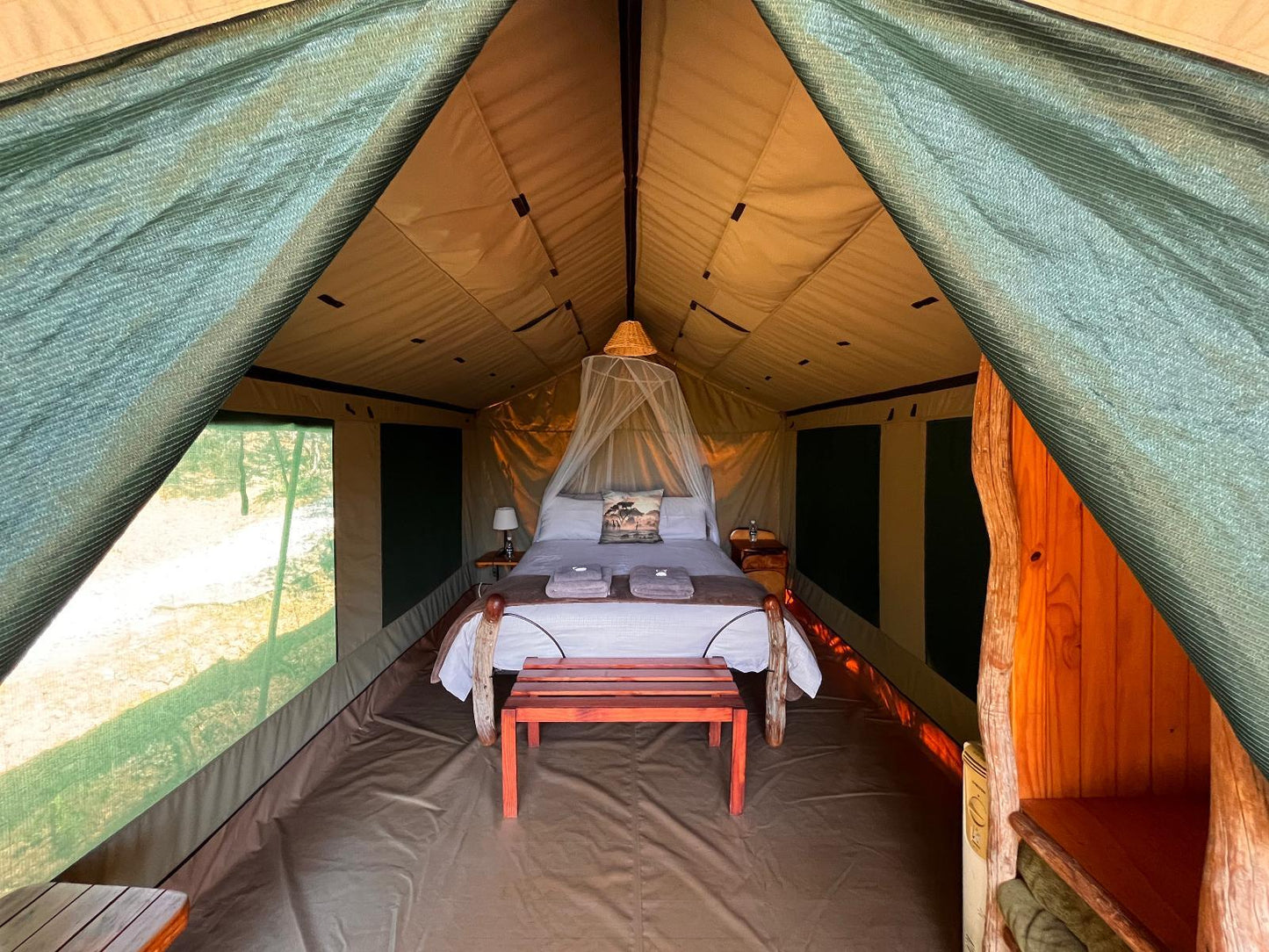 Tented Camp Double Bed @ Coombs View Reserve