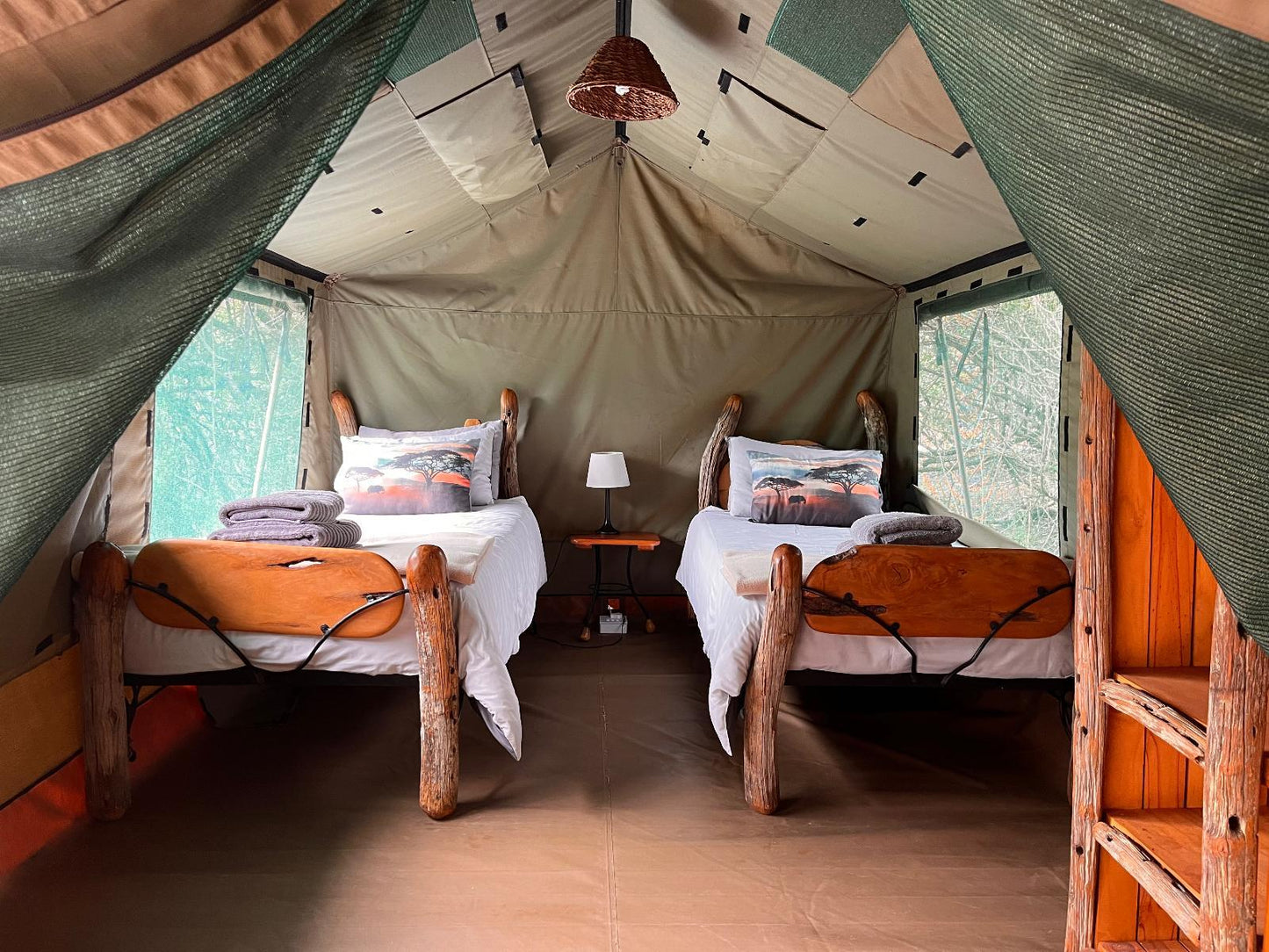 Tented Camp Twin Beds @ Coombs View Reserve