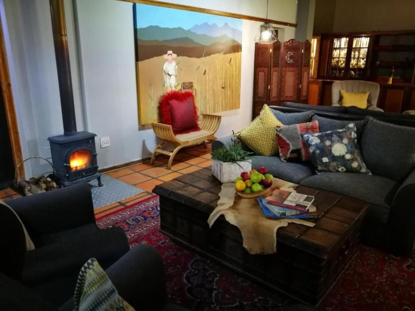 De Zeekoe Guest Farm Oudtshoorn Western Cape South Africa Fireplace, Living Room