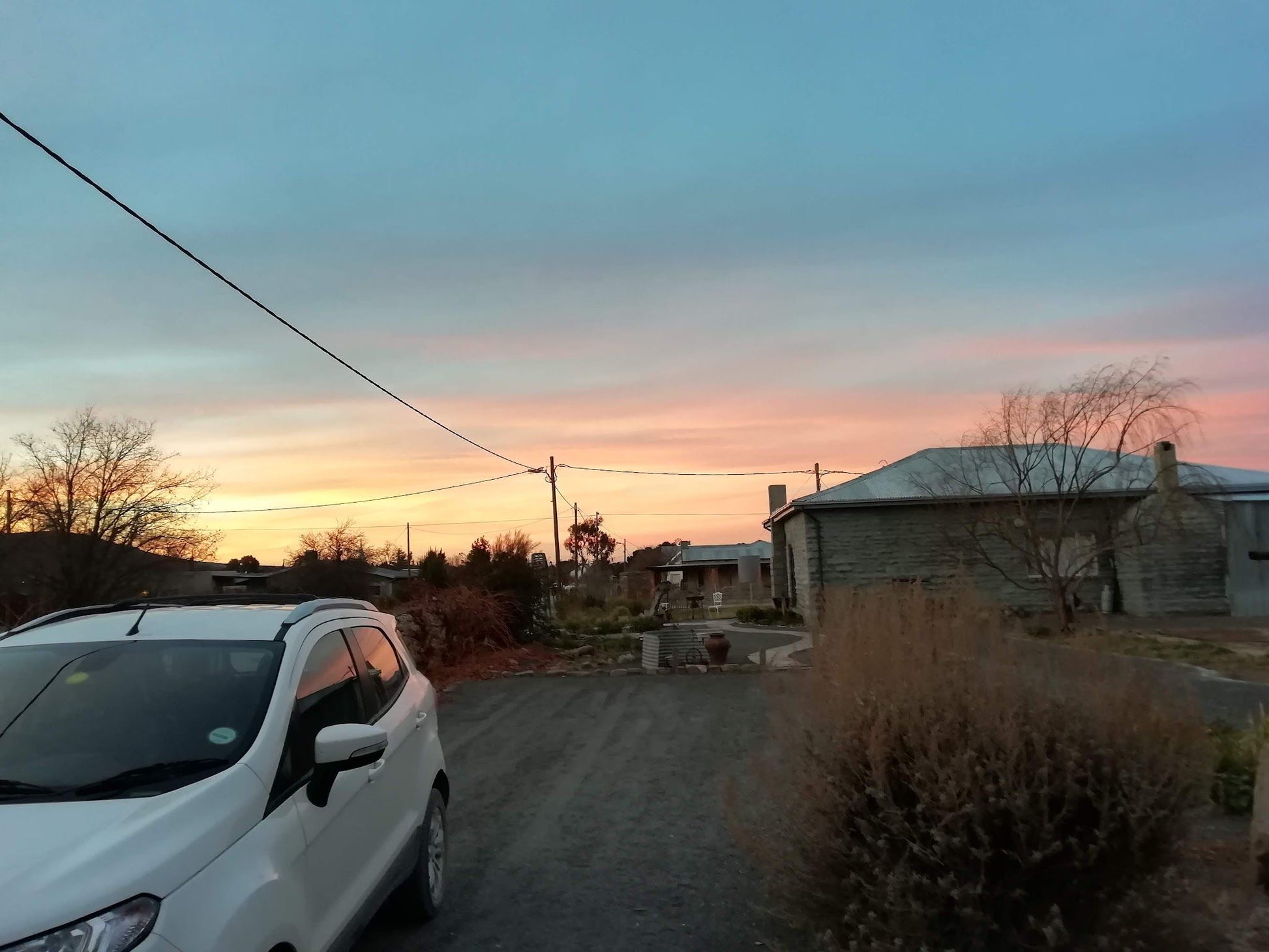 Die Stal Sutherland Northern Cape South Africa Window, Architecture, Sunset, Nature, Sky, Car, Vehicle