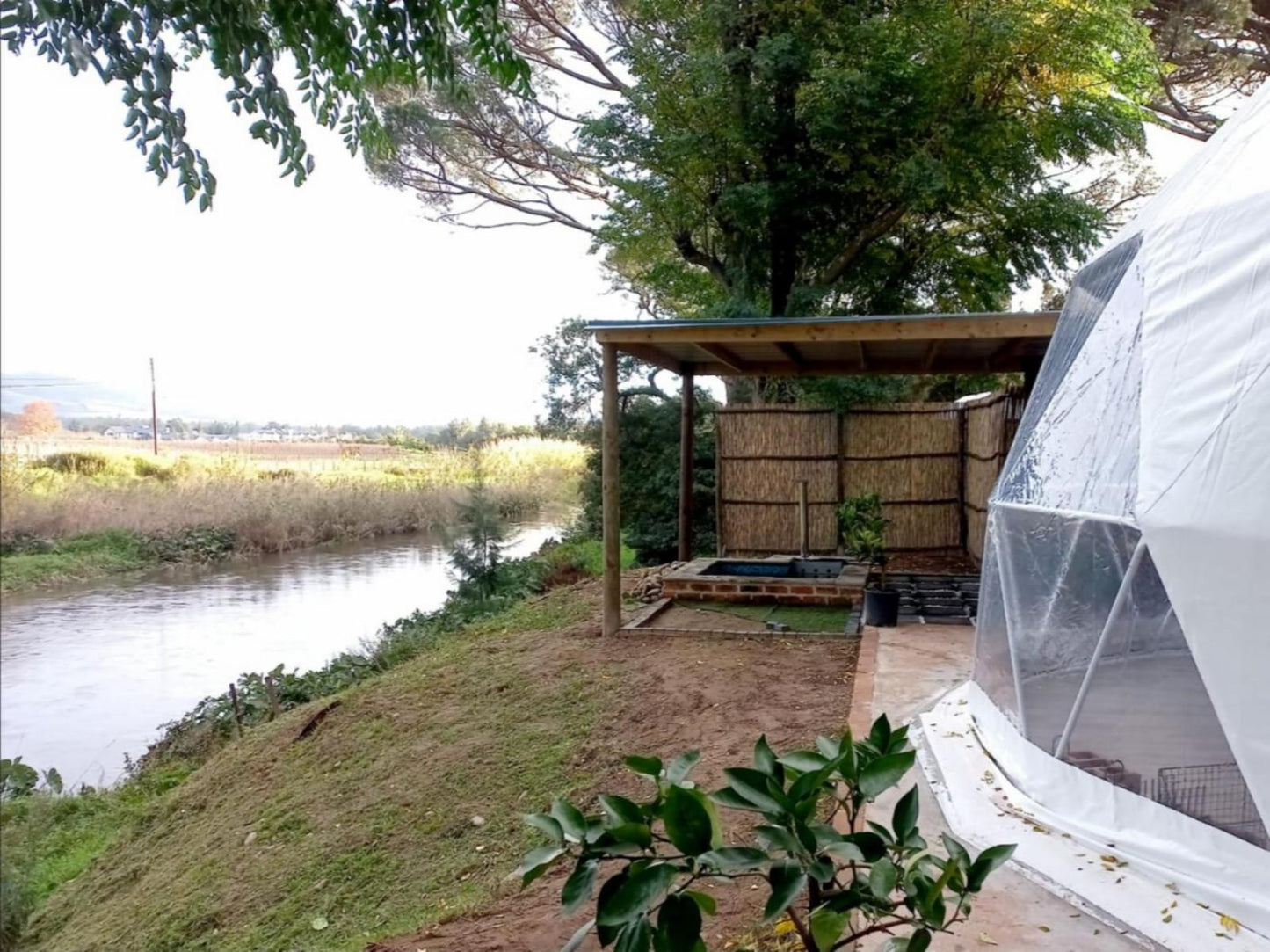 Dome Glamping Sa, Boat, Vehicle, River, Nature, Waters, Tent, Architecture