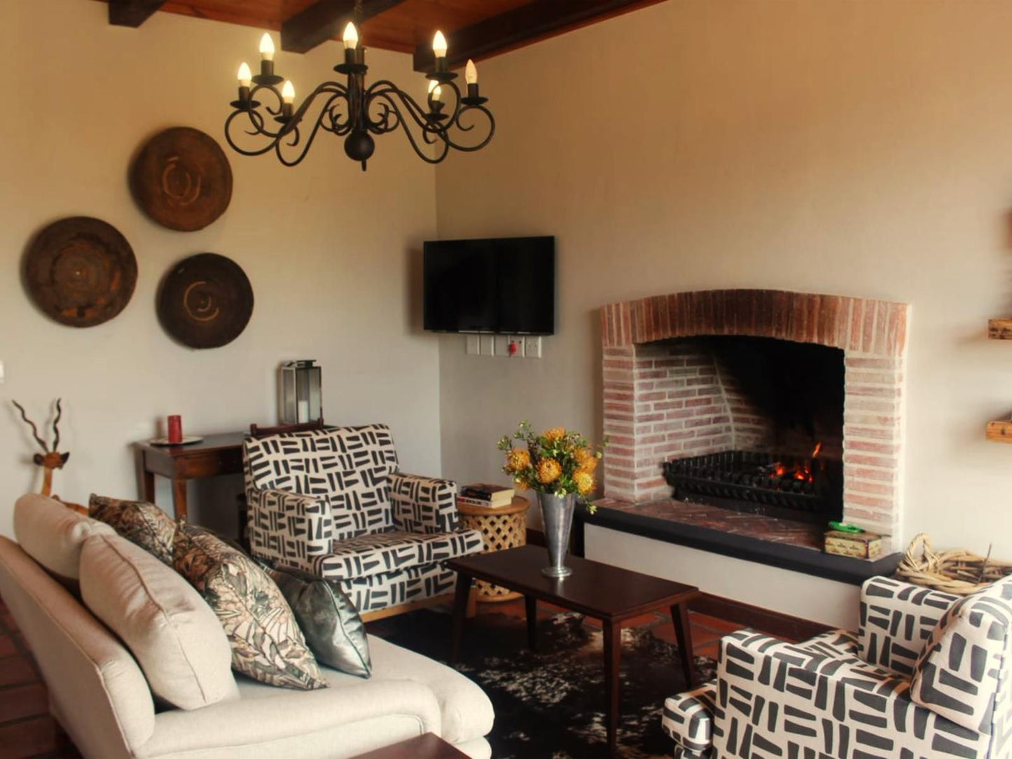 Doornbosch Game Lodge And Guest Houses Napier Western Cape South Africa Fire, Nature, Fireplace, Living Room