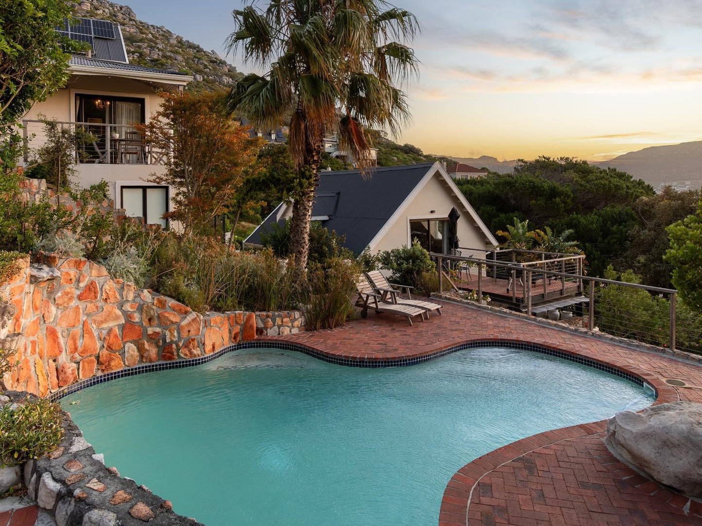 Dunvegan Lodge Villa Fish Hoek Cape Town Western Cape South Africa Complementary Colors, House, Building, Architecture, Palm Tree, Plant, Nature, Wood, Garden, Swimming Pool