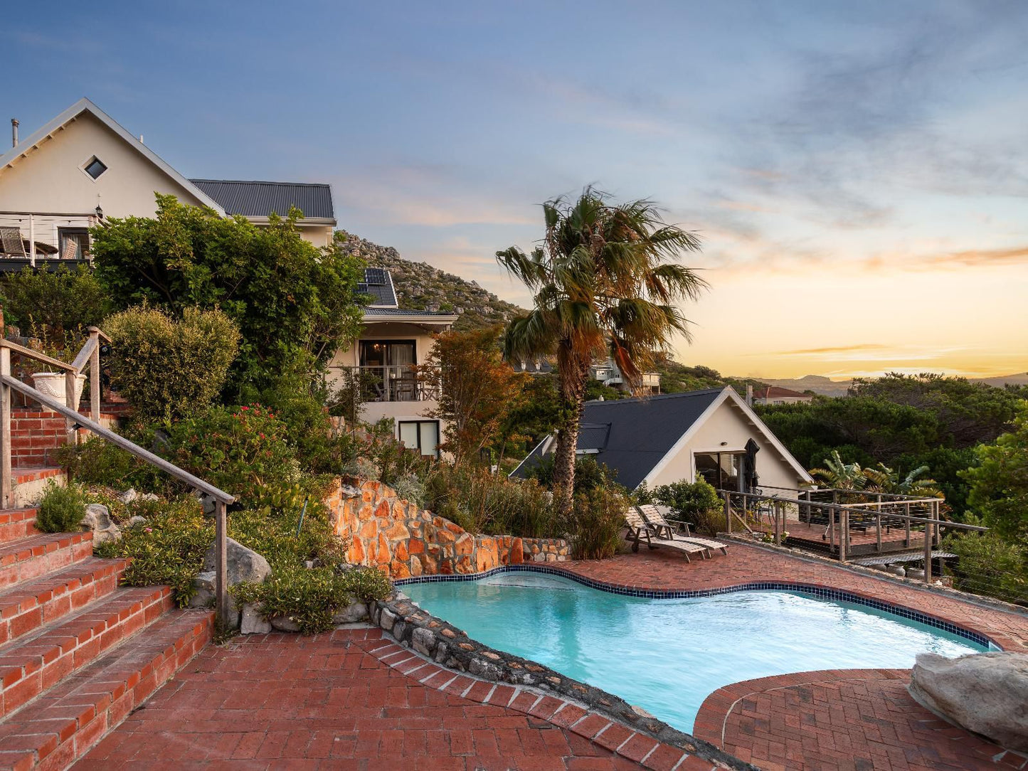 Dunvegan Lodge Villa Fish Hoek Cape Town Western Cape South Africa Complementary Colors, House, Building, Architecture, Palm Tree, Plant, Nature, Wood, Garden, Swimming Pool