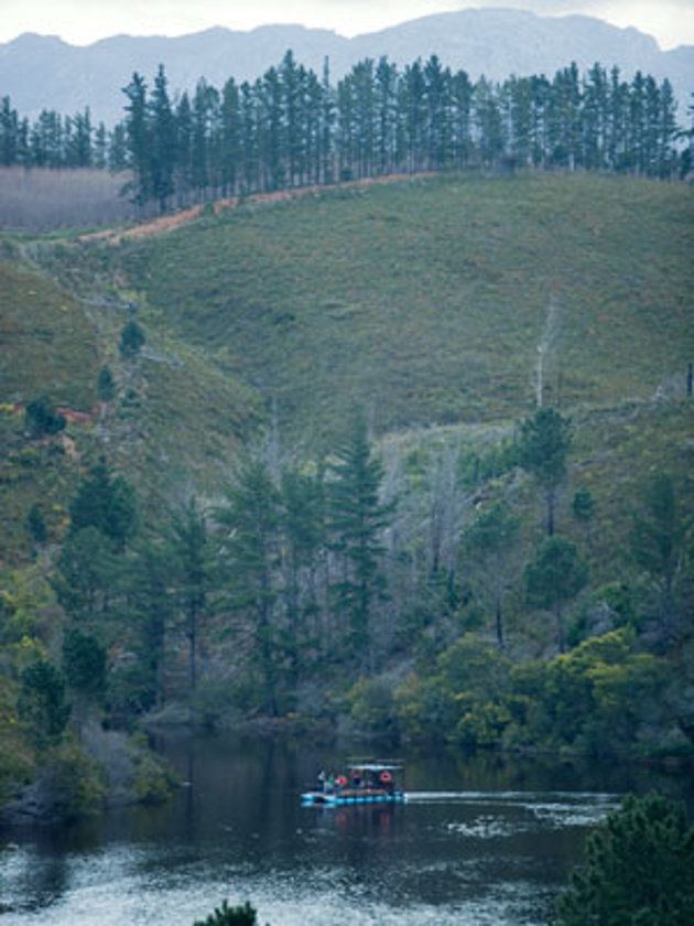 Elgin Hills Luxury Tented Camp Elgin Western Cape South Africa Boat, Vehicle, Canoe, Lake, Nature, Waters, River, Tree, Plant, Wood, Highland