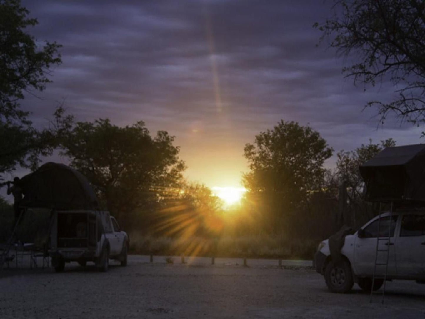 Etosha Village, Sunset, Nature, Sky, Car, Vehicle